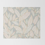 Leaves and lines I Throw Blanket Gallery Image 2