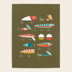 Fishing Lures Green Poster Gallery Image 4