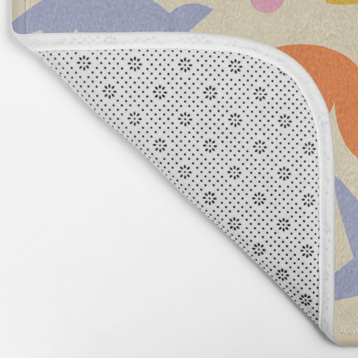 Abstract organic nature art shape pattern Bath Mat Gallery Image 2