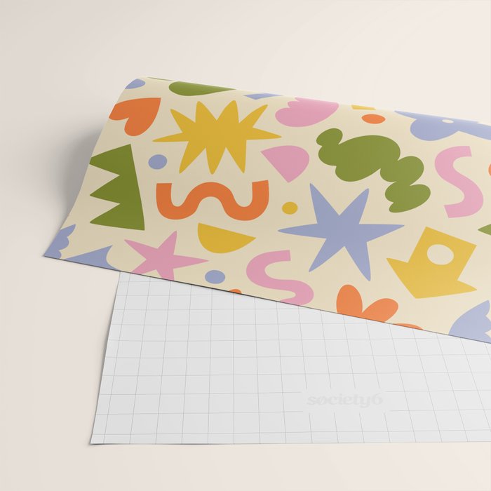 Abstract organic nature art shape pattern Wrapping Paper Gallery Image 2