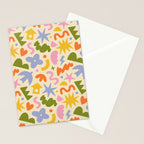 Abstract organic nature art shape pattern Stationery Card Gallery Image 2