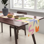 Abstract organic nature art shape pattern Table Runner Gallery Image 2