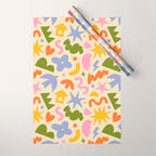 Abstract organic nature art shape pattern Wrapping Paper Gallery Image 1