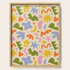 Abstract organic nature art shape pattern Serving Tray Gallery Image 1