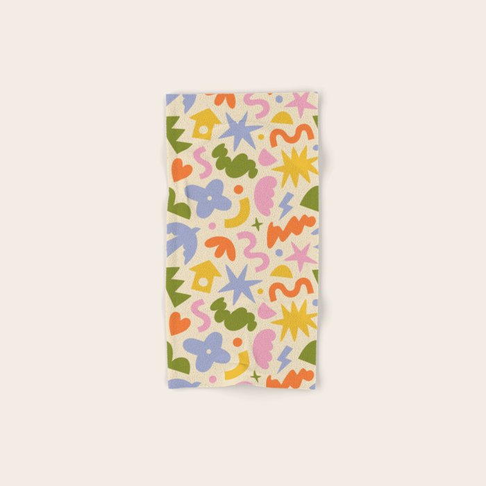 Abstract organic nature art shape pattern Bath Towel Gallery Image 1