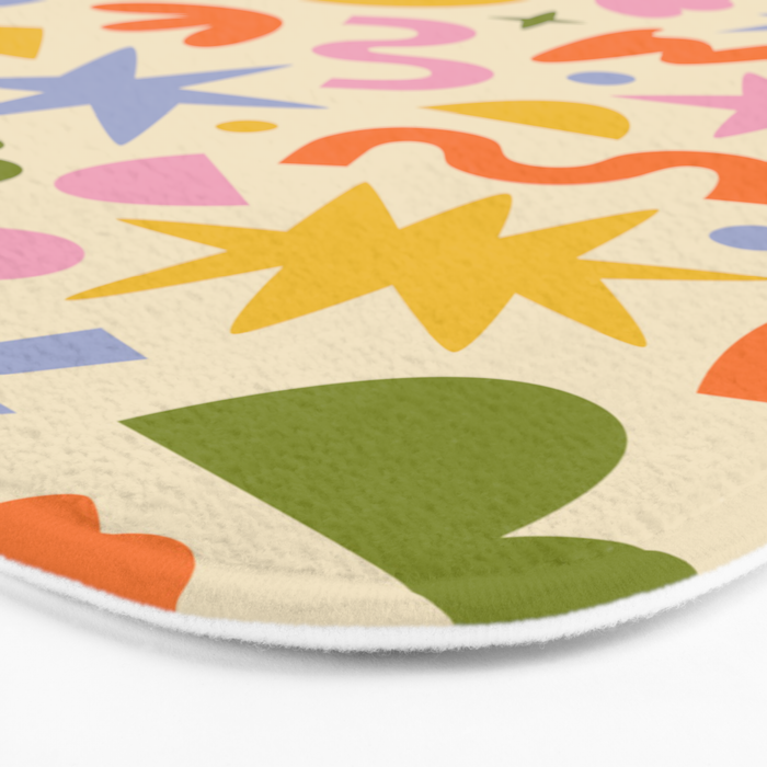 Abstract organic nature art shape pattern Bath Mat Gallery Image 3