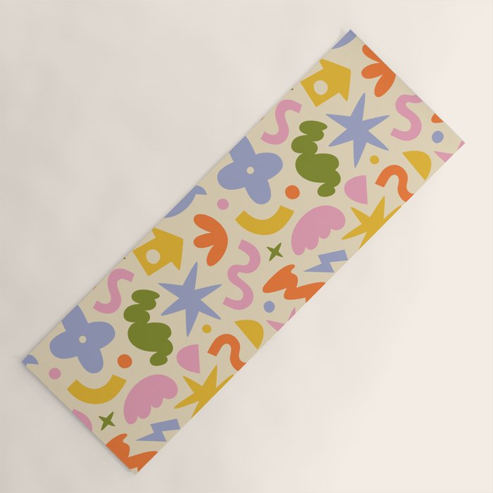 Abstract organic nature art shape pattern Yoga Mat Gallery Image 1