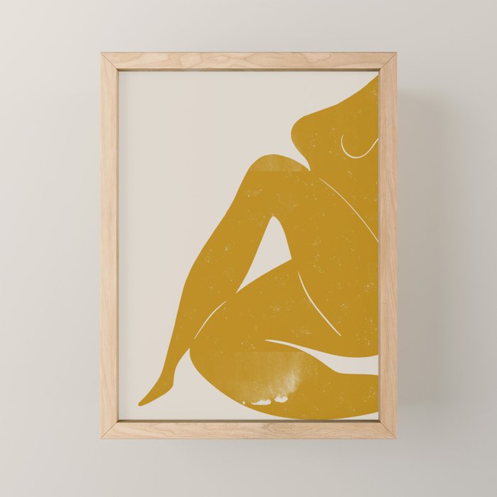 Nude Woman Sitting  Mini Art Print Gallery Image 1