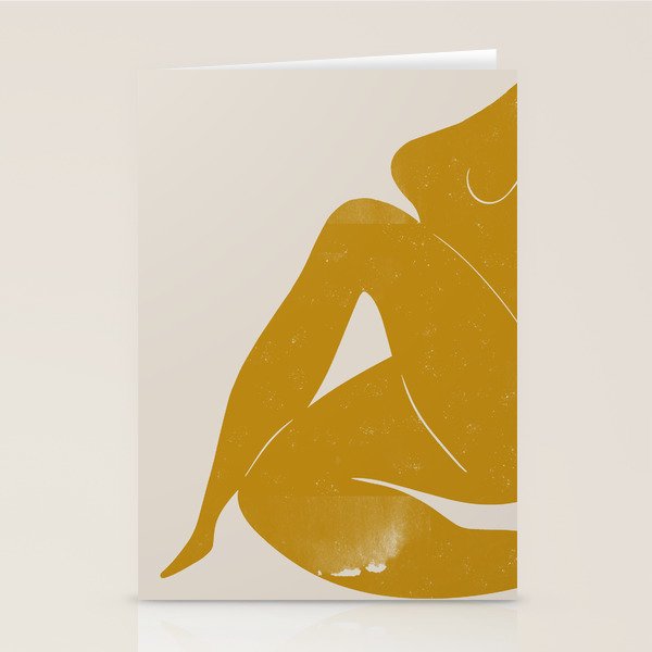 Nude Woman Sitting  Stationery Card Gallery Image 2