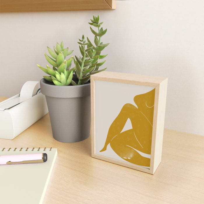 Nude Woman Sitting  Mini Art Print Gallery Image 2