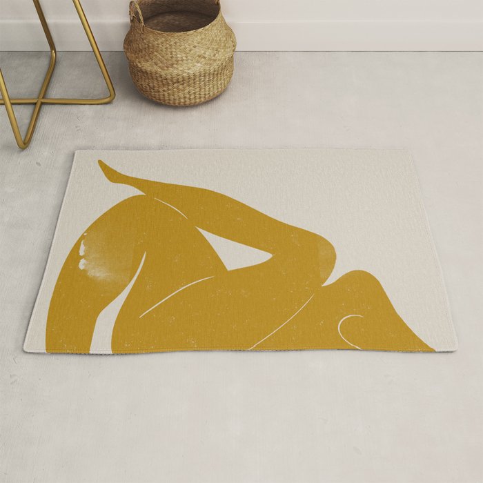 Nude Woman Sitting  Rug Gallery Image 1