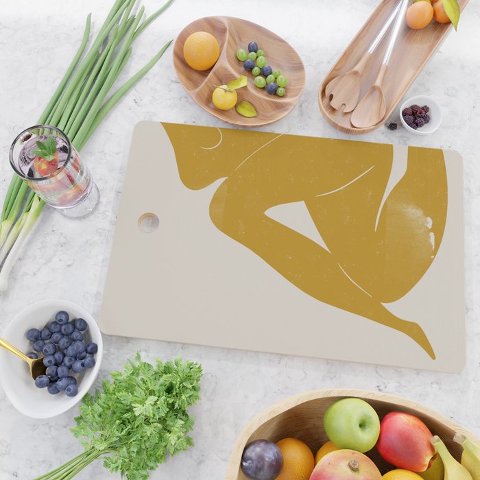 Nude Woman Sitting  Cutting Board Gallery Image 2