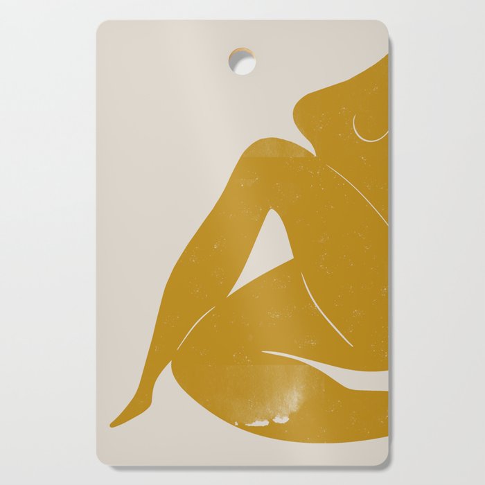 Nude Woman Sitting  Cutting Board Gallery Image 1