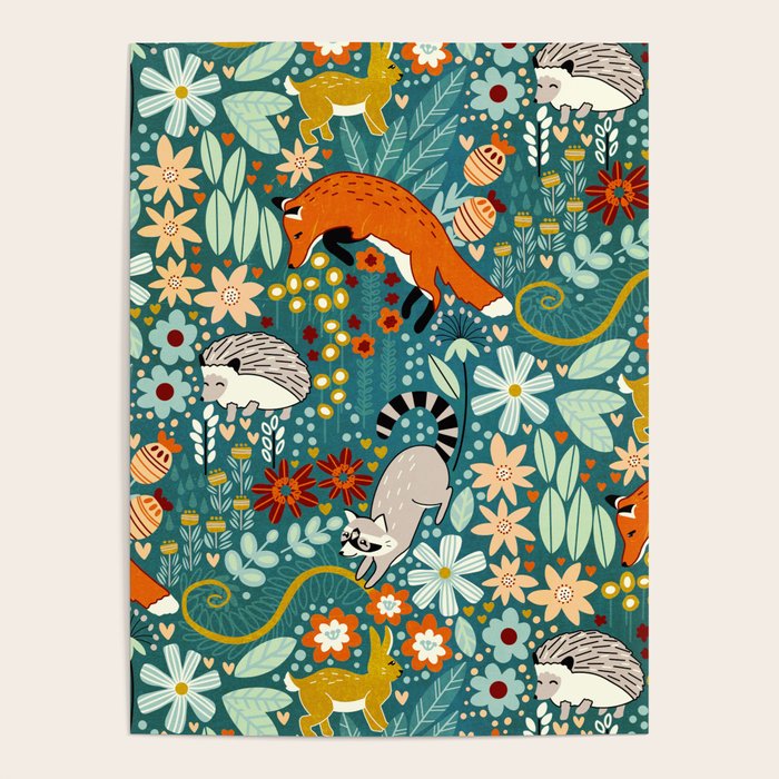 Woodland Pattern Poster Gallery Image 1