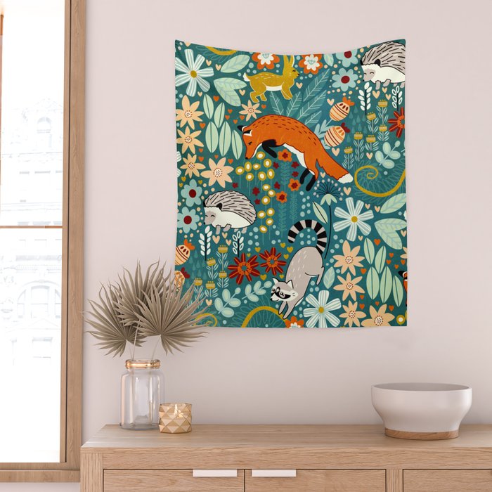 Woodland Pattern Wall Tapestry Gallery Image 2