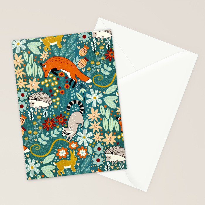Woodland Pattern Stationery Card Gallery Image 2