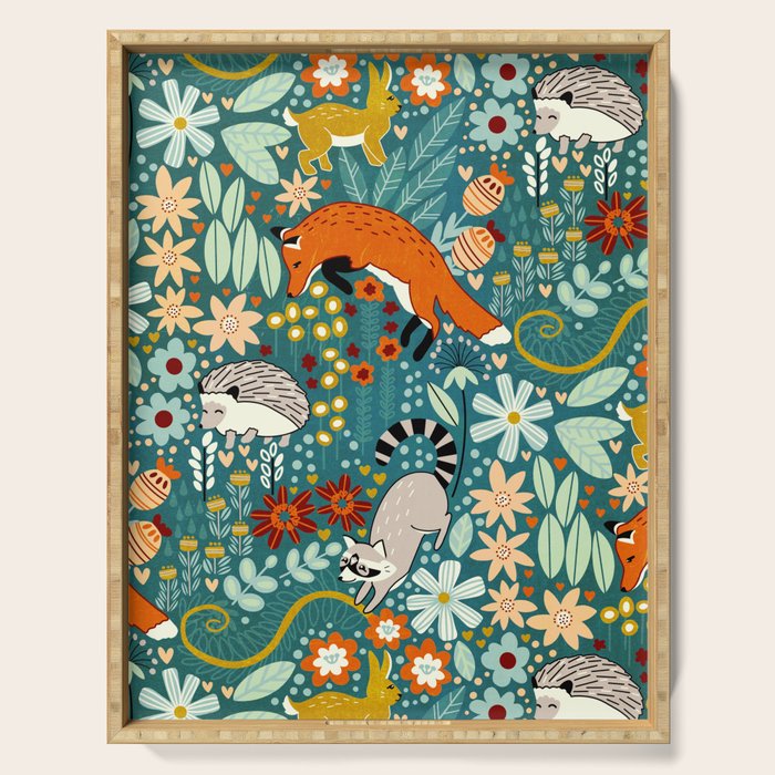 Woodland Pattern Serving Tray Gallery Image 1