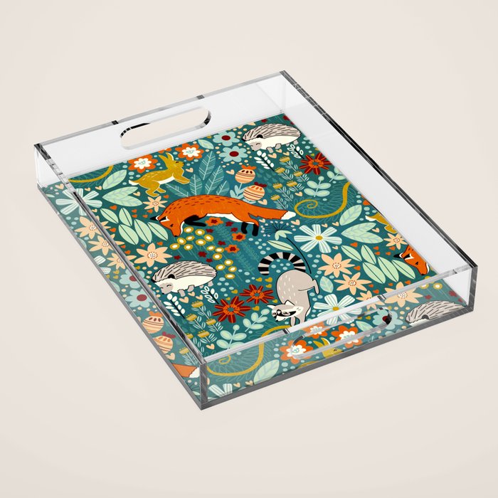 Woodland Pattern Acrylic Tray Gallery Image 1