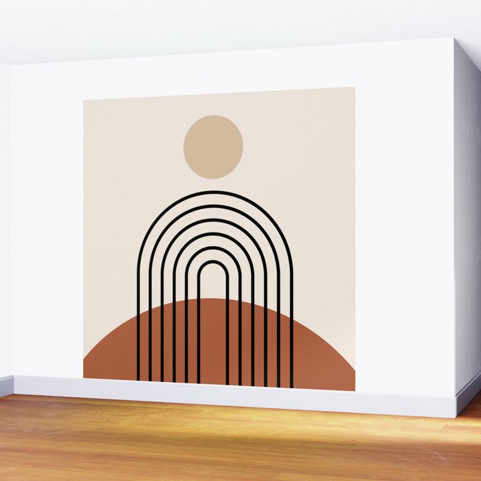 Abstraction_SUN_LINE_BOHEMIAN_LANDSCAPE_POP_ART_1129B Wall Mural Gallery Image 2