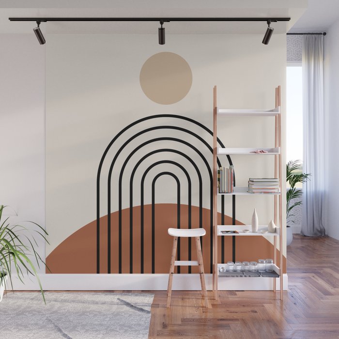 Abstraction_SUN_LINE_BOHEMIAN_LANDSCAPE_POP_ART_1129B Wall Mural Gallery Image 1