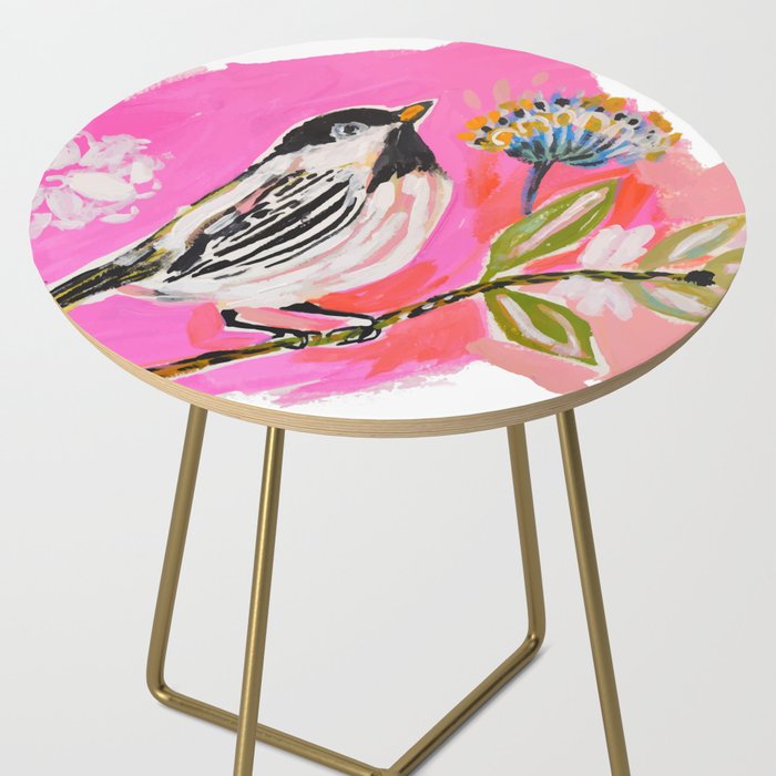 Bird on a Flower Branch Side Table Gallery Image 2