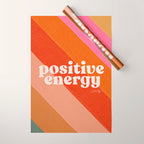 Positive Energy Sphere - Retro Wrapping Paper Gallery Image 1