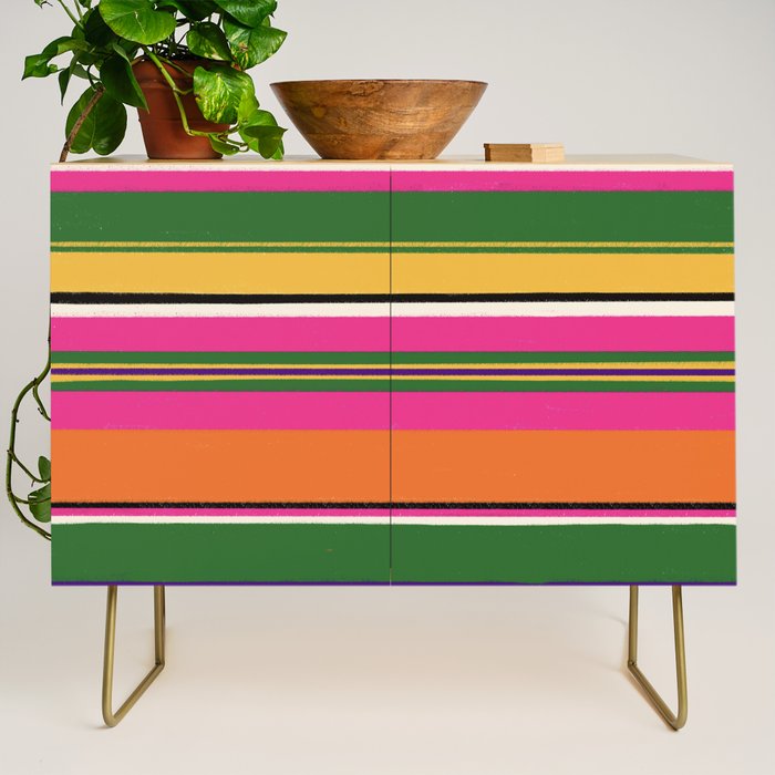 Folk abstract pattern #3 Credenza Gallery Image 1