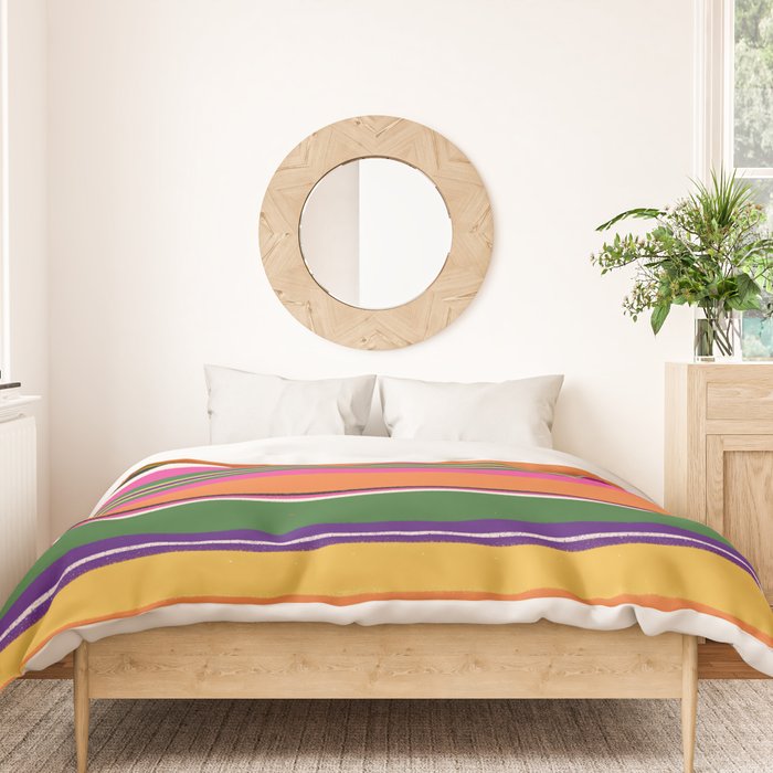 Folk abstract pattern #3 Duvet Cover Gallery Image 3