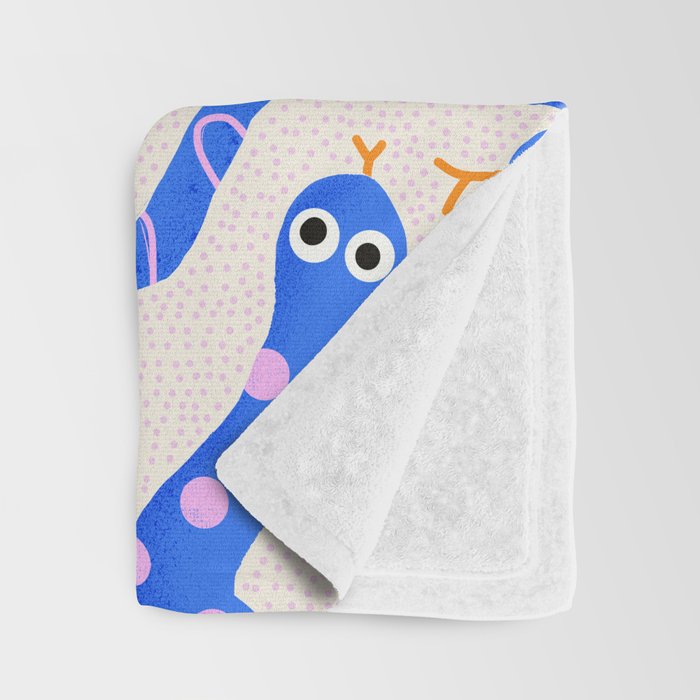 Blue Snakes Pattern Throw Blanket Gallery Image 3