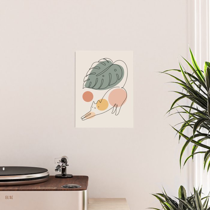 Cat and Plant 34 Poster Gallery Image 2