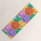 Colorful happy smiling face pattern Yoga Mat Gallery Image 1