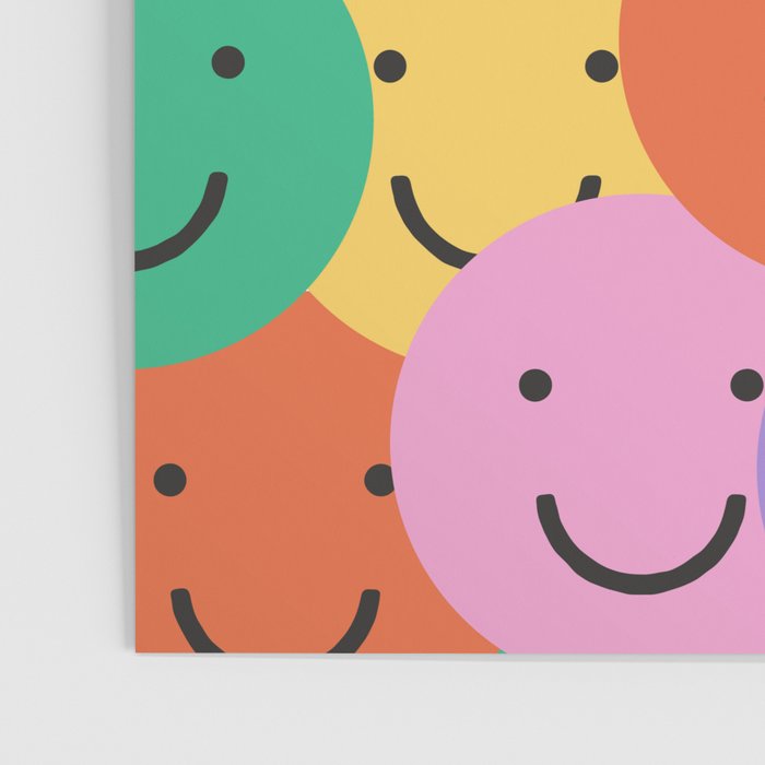 Colorful happy smiling face pattern Poster Gallery Image 3