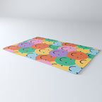 Colorful happy smiling face pattern Rug Gallery Image 3