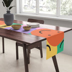 Colorful happy smiling face pattern Table Runner Gallery Image 2