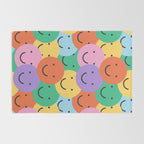 Colorful happy smiling face pattern Rug Gallery Image 2