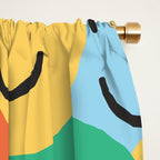Colorful happy smiling face pattern Window Curtain Gallery Image 2