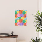 Colorful happy smiling face pattern Poster Gallery Image 2