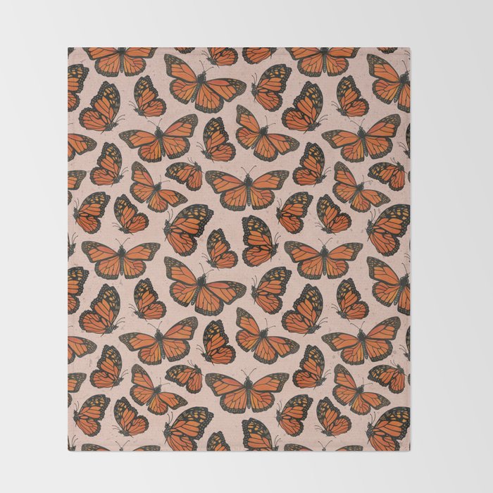 Butterfly Watercolor Throw Blanket Gallery Image 2
