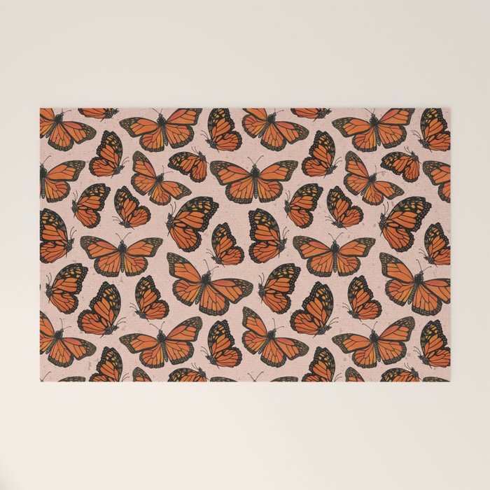 Butterfly Watercolor Welcome Mat Gallery Image 1