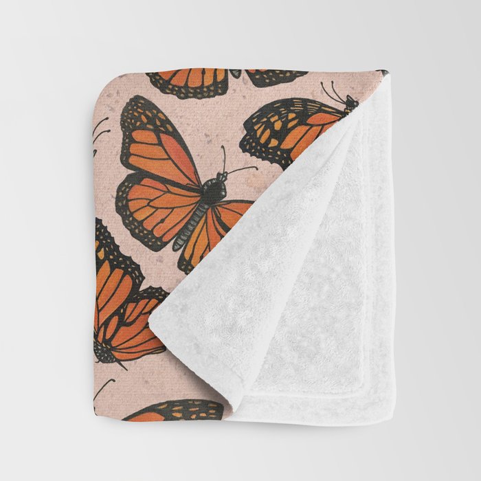 Butterfly Watercolor Throw Blanket Gallery Image 3