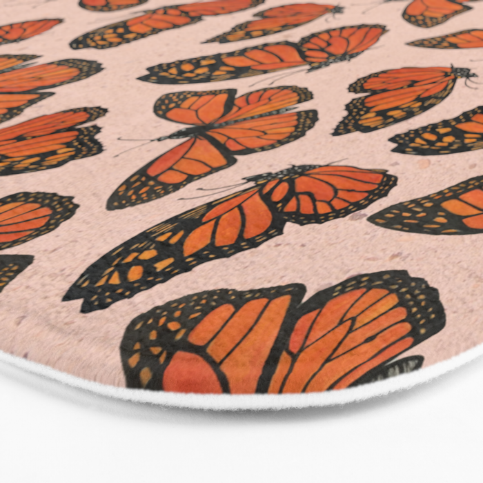 Butterfly Watercolor Bath Mat Gallery Image 3