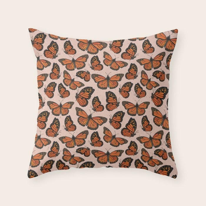 Butterfly Watercolor Throw Pillow Gallery Image 1