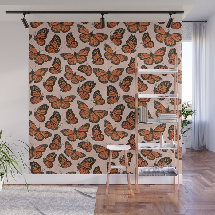 Butterfly Watercolor Wall Mural Gallery Image 1