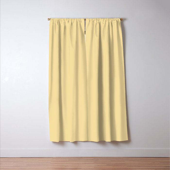Solid Buttercream Window Curtain Gallery Image 3