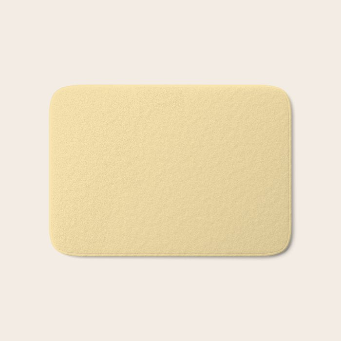 Solid Buttercream Bath Mat Gallery Image 1