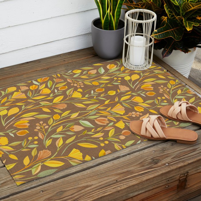 My Heart Blooms {Fawn Wilderness} Wild Flowers Outdoor Rug Gallery Image 2