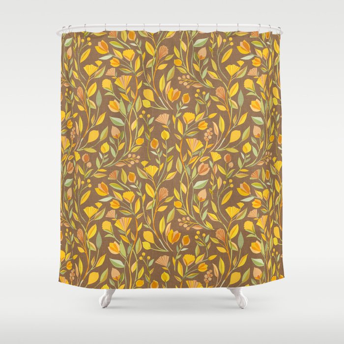 My Heart Blooms {Fawn Wilderness} Wild Flowers Shower Curtain Gallery Image 1