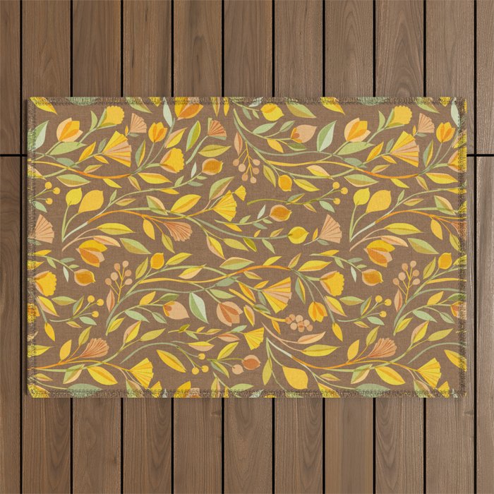 My Heart Blooms {Fawn Wilderness} Wild Flowers Outdoor Rug Gallery Image 1