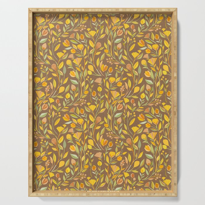My Heart Blooms {Fawn Wilderness} Wild Flowers Serving Tray Gallery Image 1