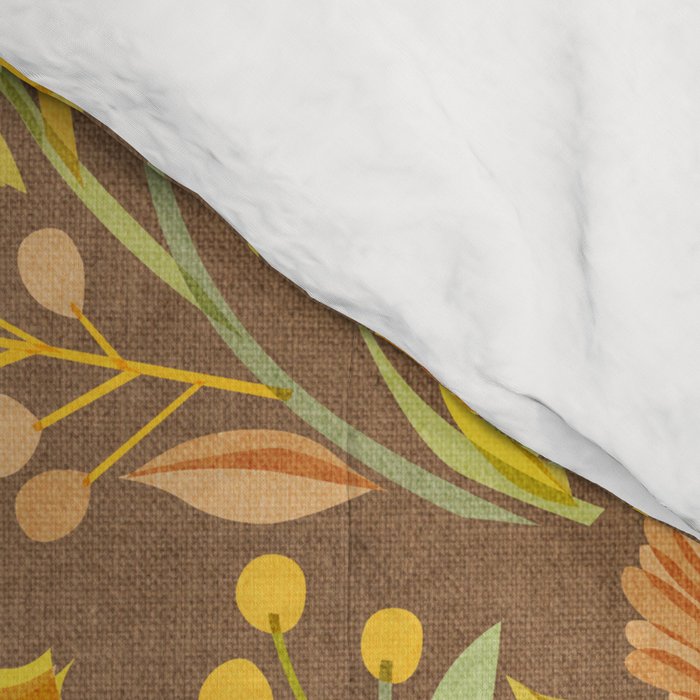 My Heart Blooms {Fawn Wilderness} Wild Flowers Comforter Gallery Image 4